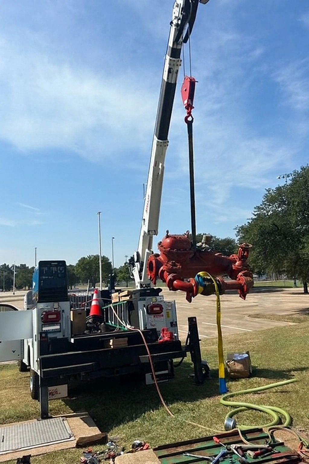 6-inch flow meter installation