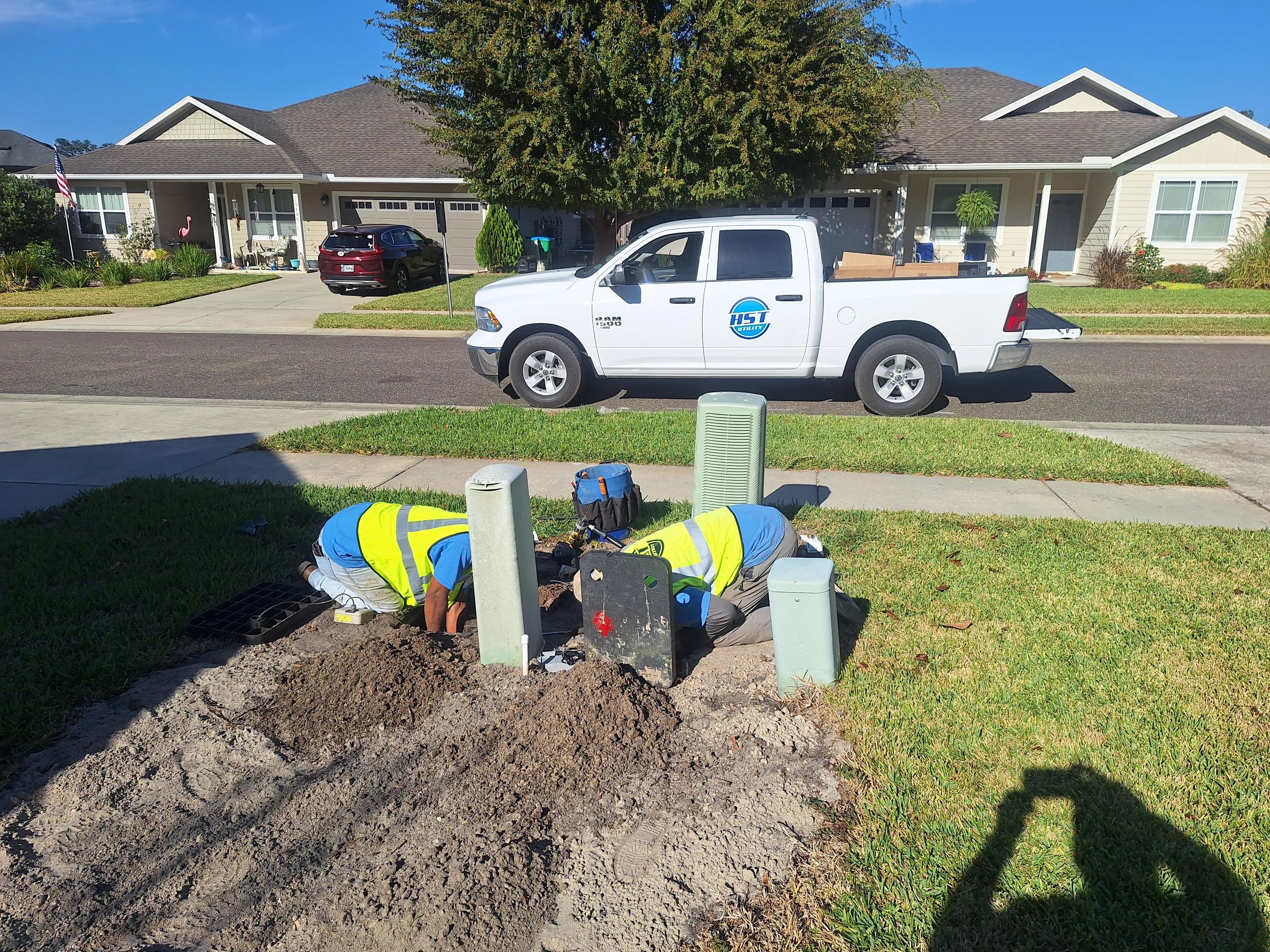 HST Utility crew performing smart meter installation in the field